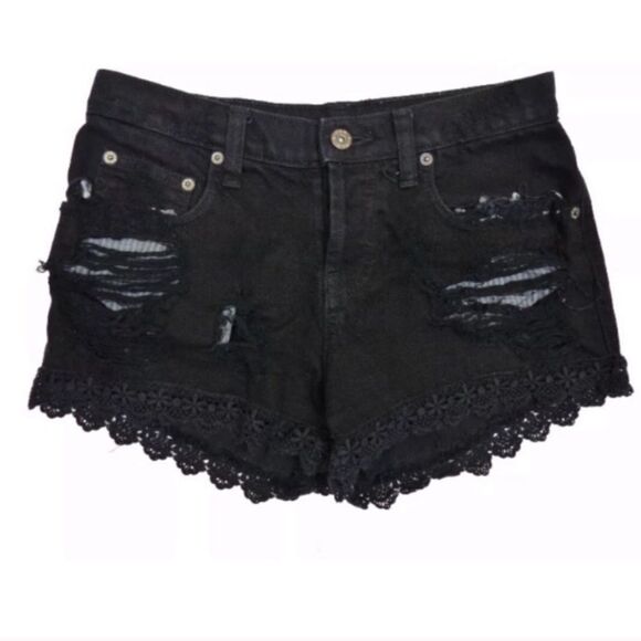 Carmar Denim Black distressed Shorts size 25 - Picture 7 of 7